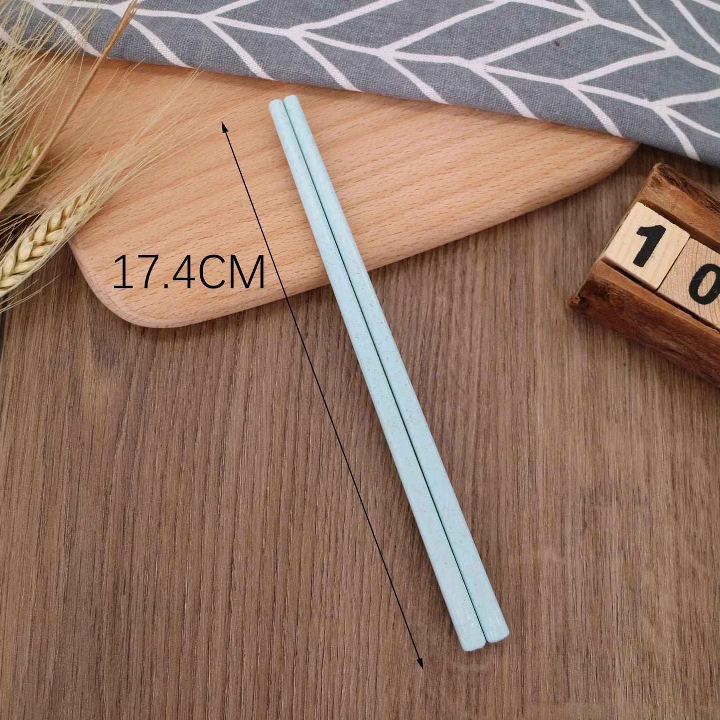 1 Pair of Wheat Straw Chopsticks Healthy Tableware Non-slip Chinese Chopsticks Kitchen Tools Reusable Sushi Food Tableware