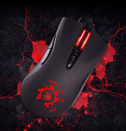 Mouse Gamer A4Tech Bloody A91 com Fio, Macro Instantâneo de Um Clique Io1.1, Motor Óptico e 8 Botões Programáveis