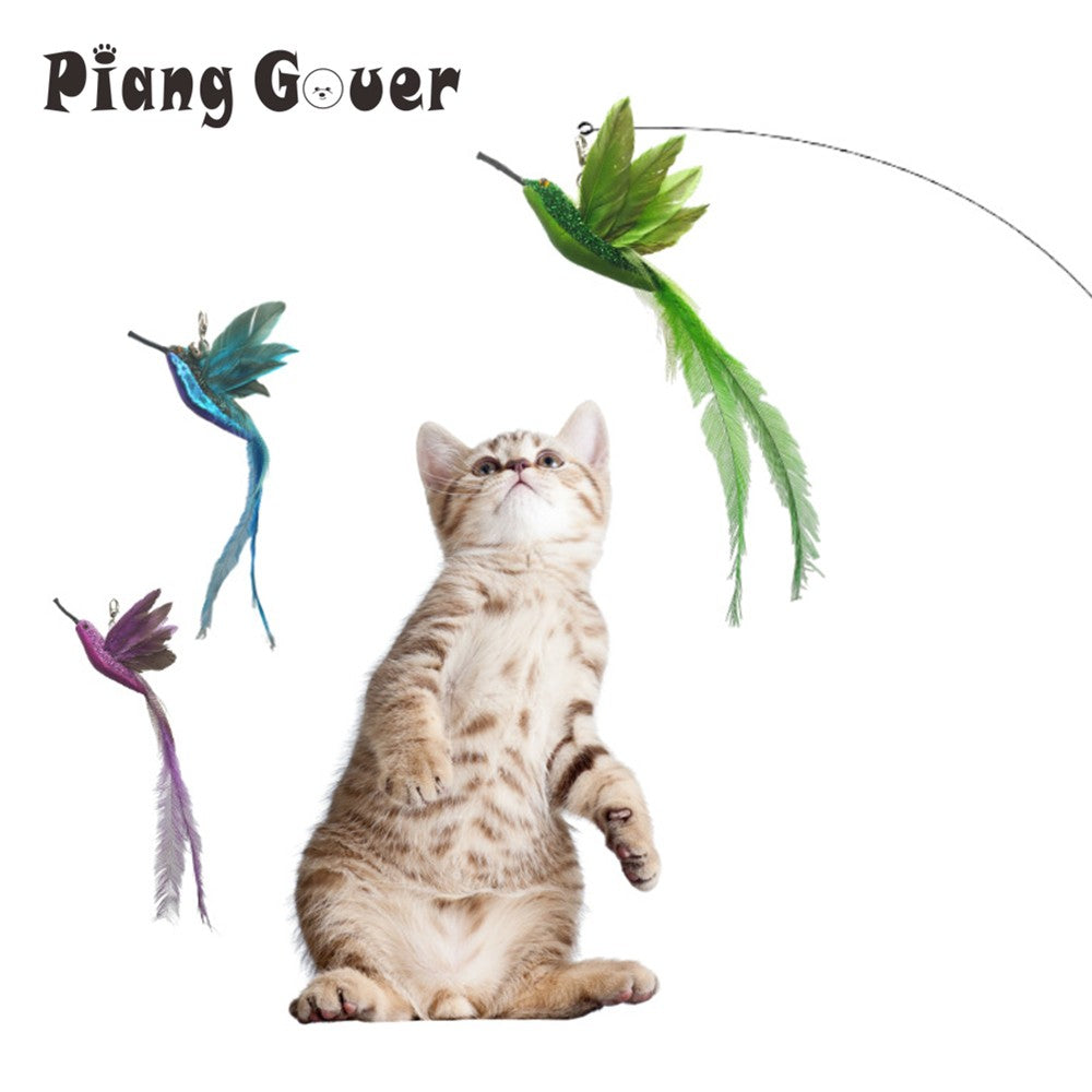 1p Brinquedo para Gato Simulação Pássaro Substitui Cabeça Varinha de Provocação Interativa para Gatos Brinquedo Interativo para Pets