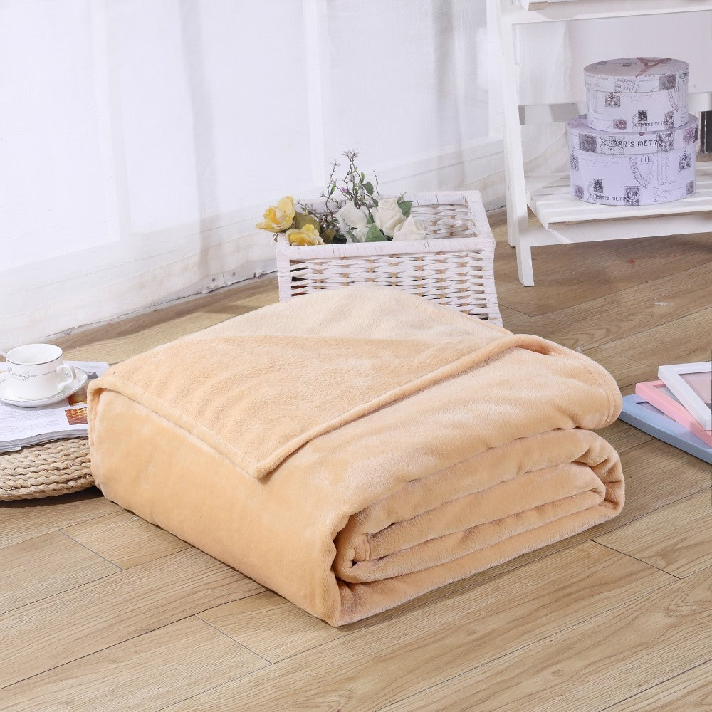 Spring Winter Winter Flannel Blanket Fluffy Warm Soft Sofa Cover Bedspread Solid Blue Black Coral Fleece Plush Blankets For Beds
