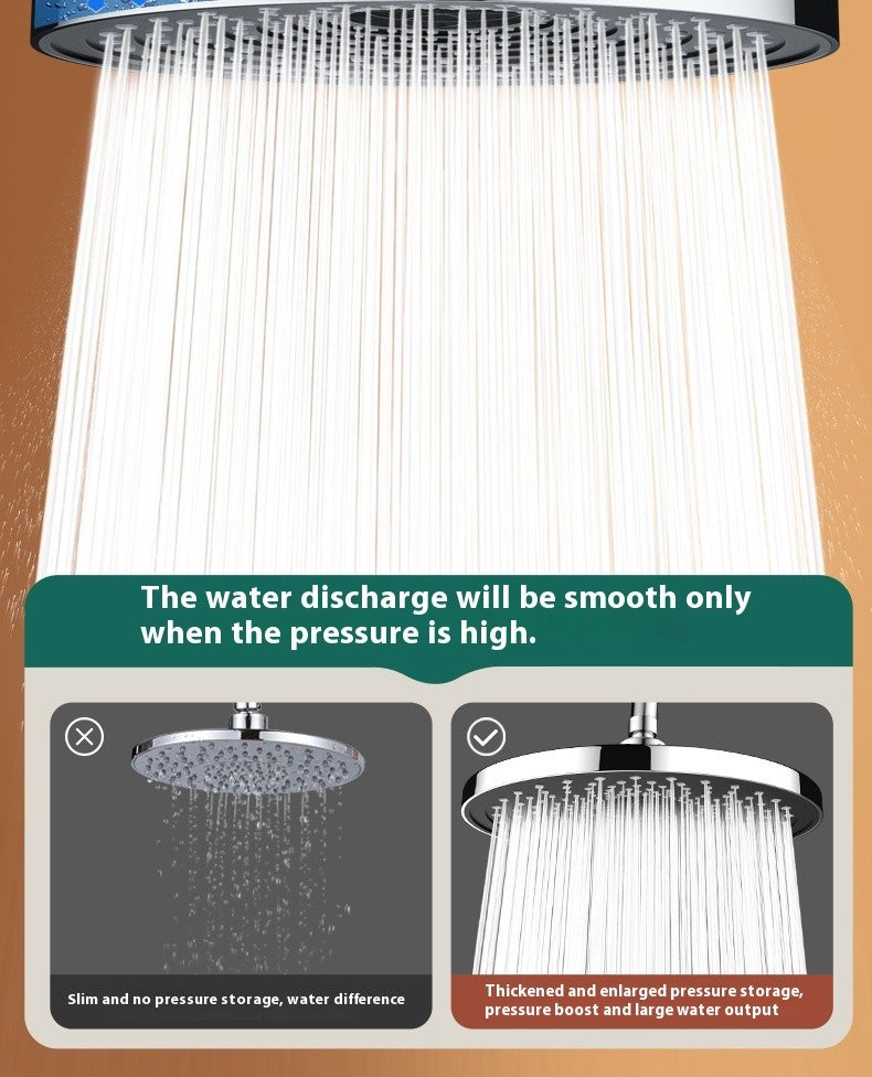 Top spray large water volume pressurized showerhead nozzle pressurized single head shower household shower showerhead