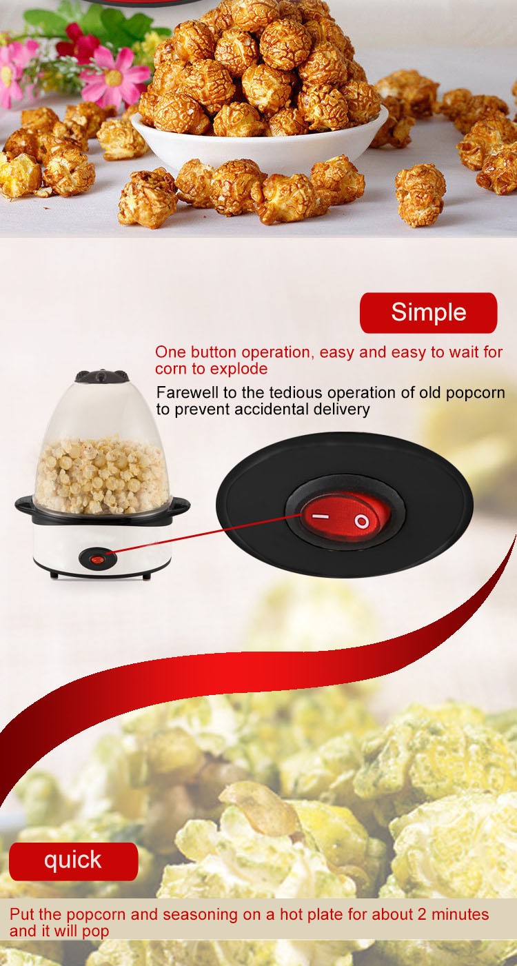 Automatic Oil-Popped Popcorn Making Machine Electric Popcorn Maker Stove Commercial Stirring Sugar Heating Corn Popper Roaster