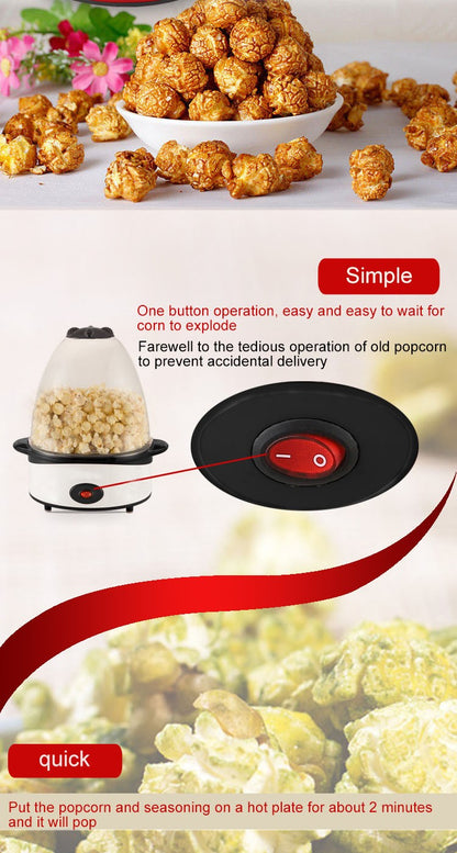 Automatic Oil-Popped Popcorn Making Machine Electric Popcorn Maker Stove Commercial Stirring Sugar Heating Corn Popper Roaster