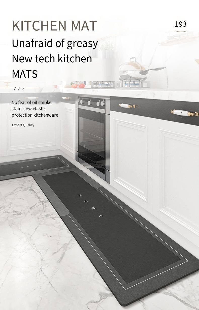 Diatomaceous Earth Absorbent Anti-fouling Kitchen Floor Mats Bathroom Anti-slip Rugs Kitchen Scrubbable Long Carpet