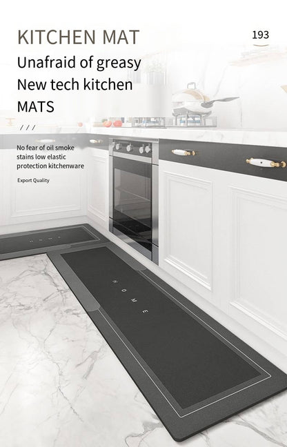 Diatomaceous Earth Absorbent Anti-fouling Kitchen Floor Mats Bathroom Anti-slip Rugs Kitchen Scrubbable Long Carpet