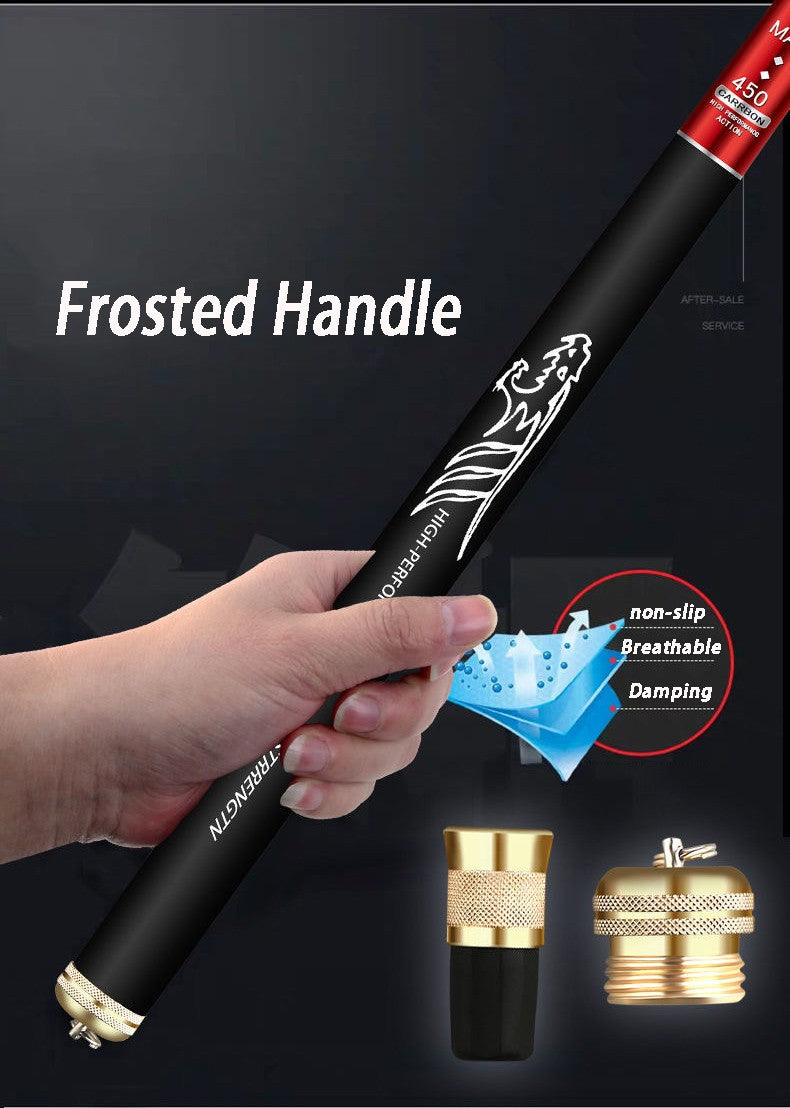 vara de pescar ultraleve de carbono 4,5/6,3/7,2/8/9/10M 4H 28T vara de mão carpa cruciana vara longa de pesca vara de pesca de viagem alimentador fly fishing