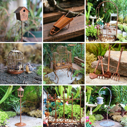 Miniature Fairy Garden Squirrels Set Miniature Forest Animal Figures Figurines Kit Mini Garden Supplies Bonsai Decorations