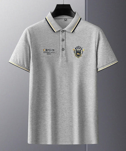 New Mens Embroidered Polo Shirts Summer Short Sleeve Shirt Luxury Top Lapel Streetwear Men Breathable Lightweight T Shirt Homme