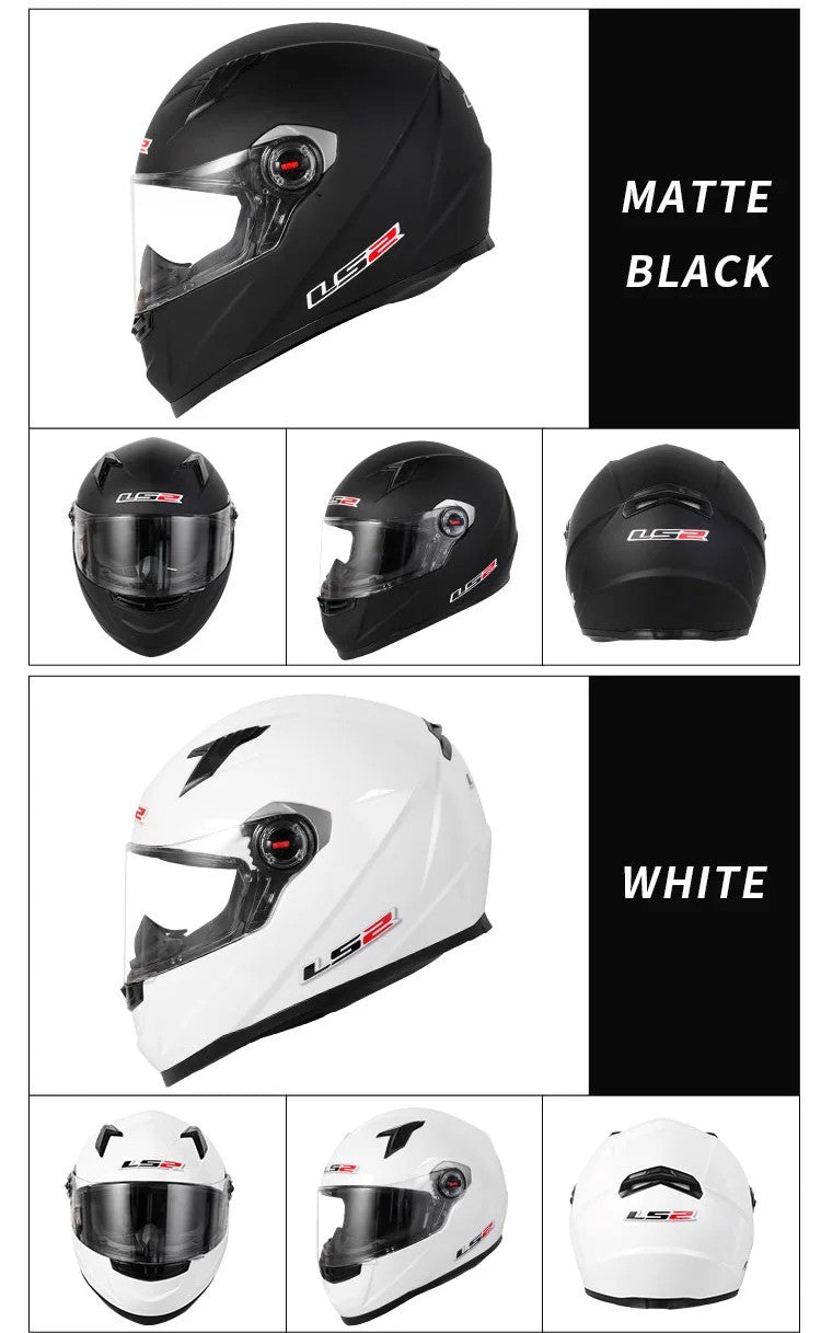 Capacete de motocicleta LS2 FF358 Capacete integral LS2 Draze para homens e mulheres Capacete de corrida de moto com casco de ABS Cascos Para Moto Aprovado pela ECE
