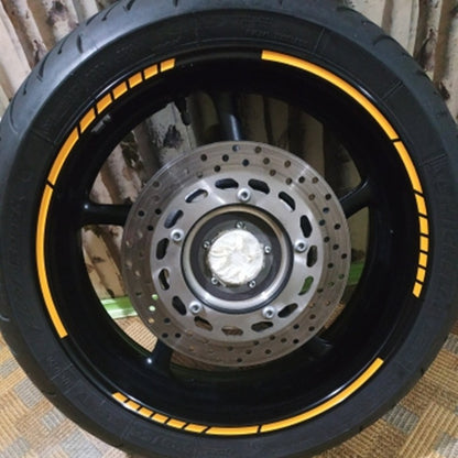 1 Conjunto de 5 Cores Faixas de Estilo para Carros Adesivos e Decalques Refletivos para Rodas de Moto e Motocross Fita Refletiva para Aro 17/18 Polegadas