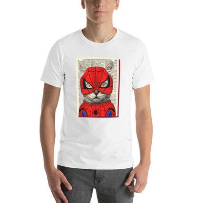 spidercat newspaper, classic ti-shirt T-Shirt t shirt man plain t shirts for man cotton T-Shirt