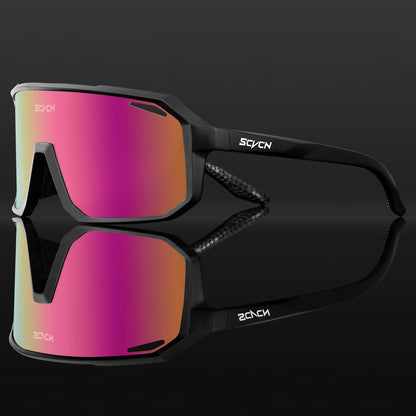 SCVCN Photochromic Cycling Glasses Bike Mountain Bicycle Golf UV400 Sunglasses Sport Protection Glasses for Men Women Baseball