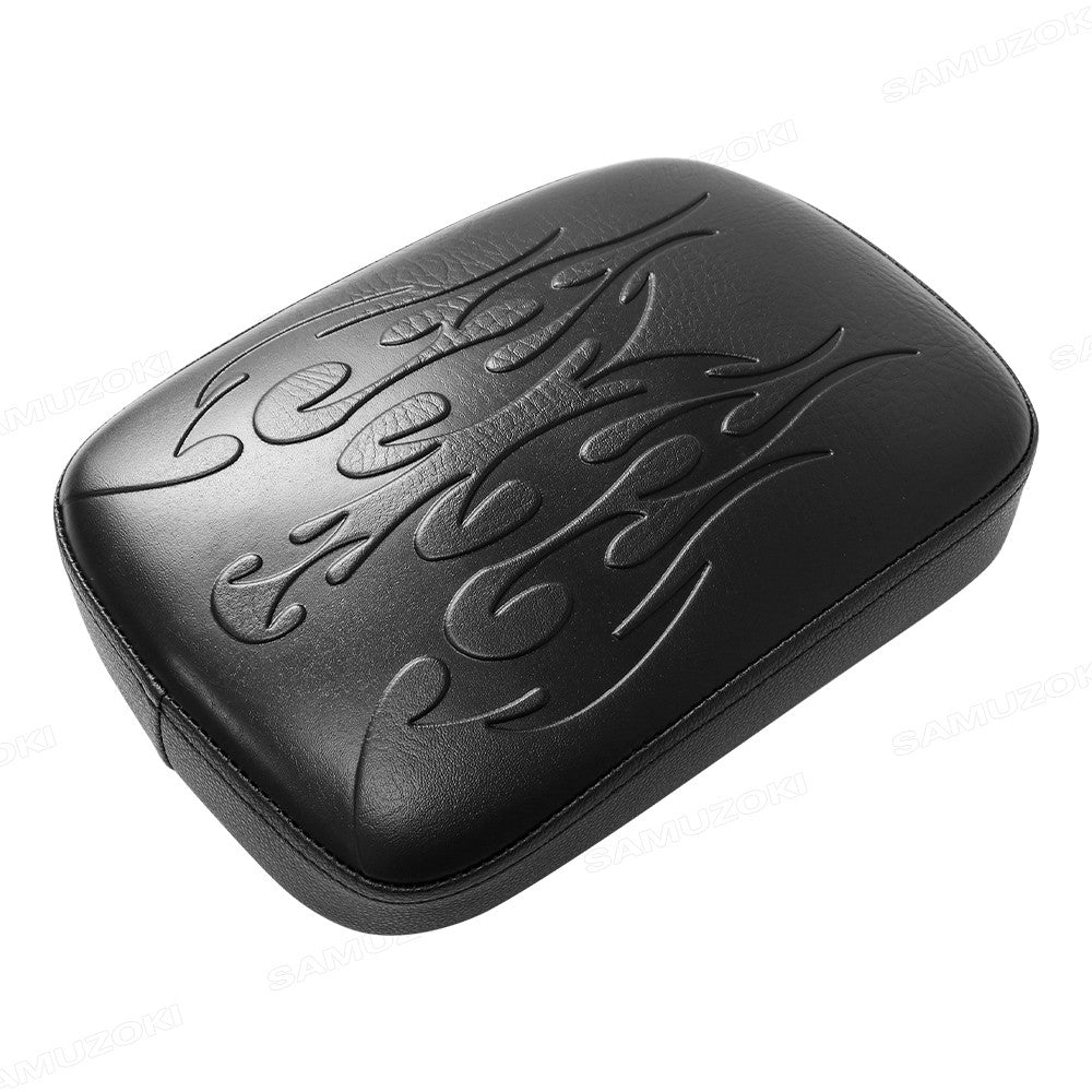Almofada de Assento Traseiro Preta de Passageiro com 8 Ventosas para Harley Dyna Sportster Softail Touring XL 883 1200
