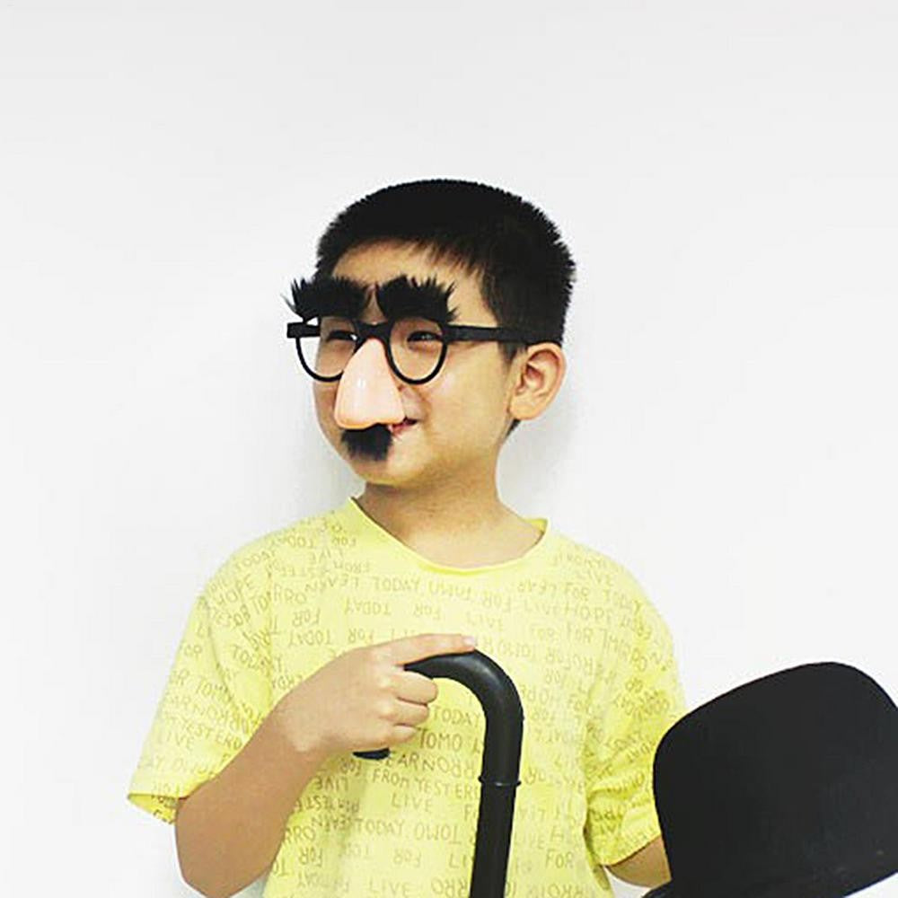 Big Nose Glasses with Eyebrows Mustache Silly Funny Photo Props Halloween Party Eyeglasses Novelty Prank for Birthday Party