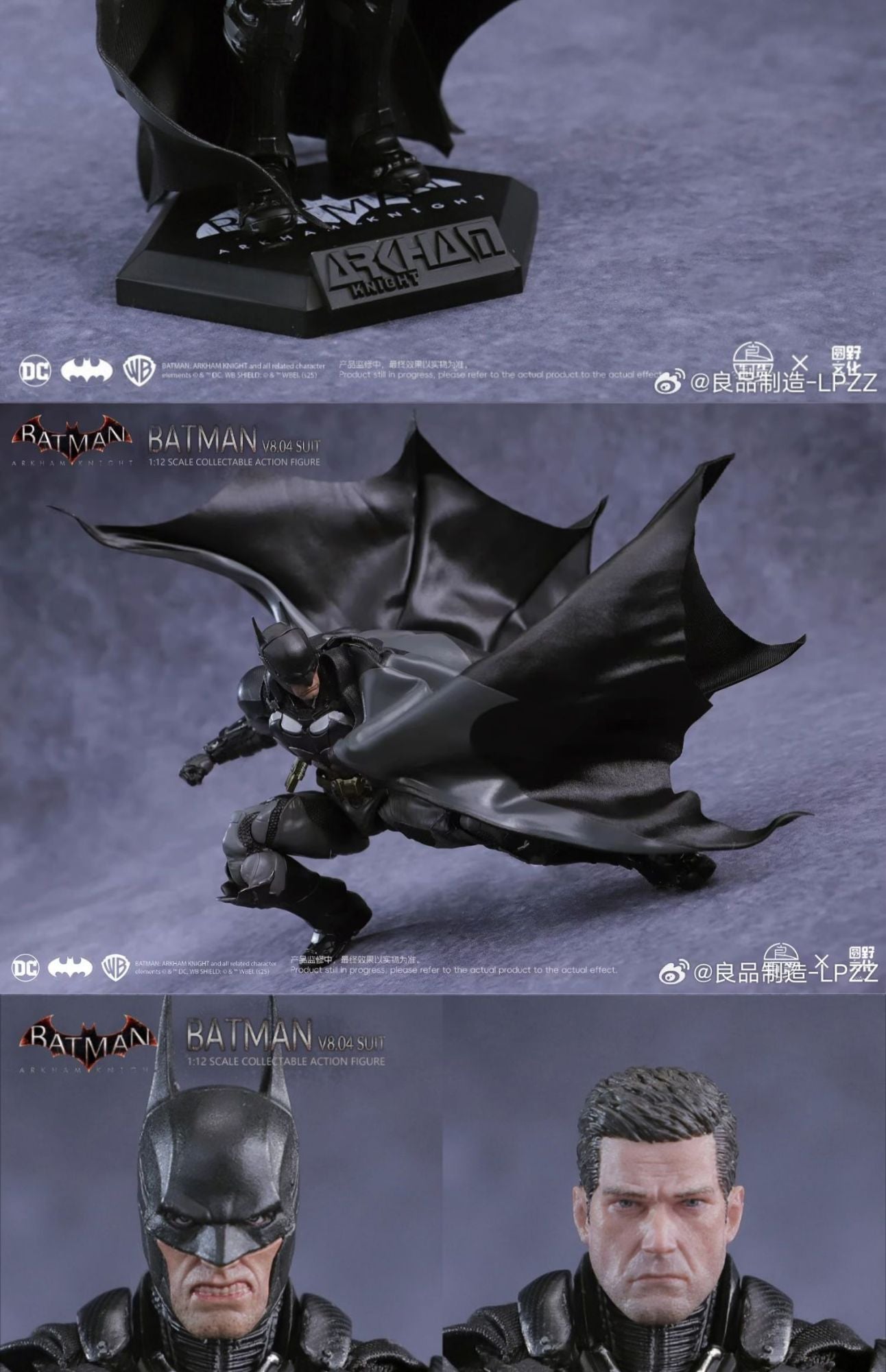 EM ESTOQUE LPZZ Deathstrok Figura U-P-Finegures Arkham Knight V8.04 Terno Bonecos de Ação Batman Estatueta 1/12 Coleção DC Brinquedo
