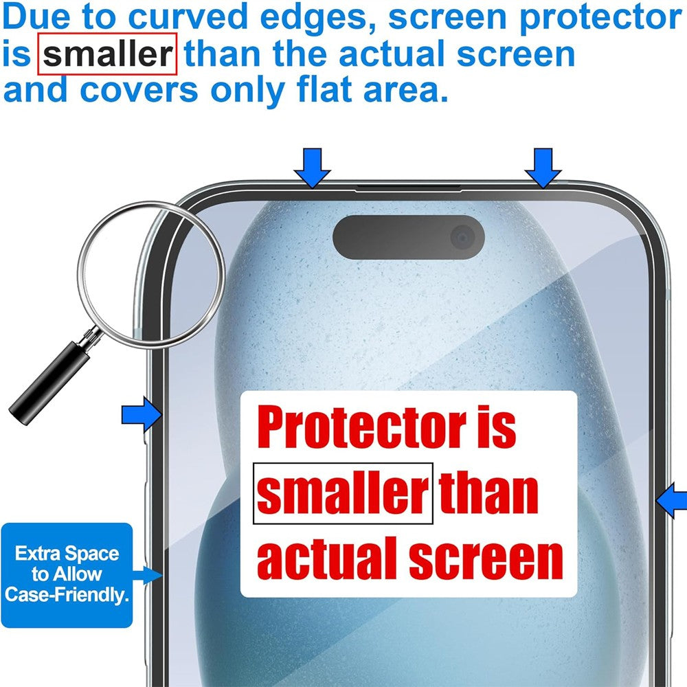 Película de Vidro Transparente Para iPhone 15 16 17 Pro Max Protetor de Tela Para iPhone 11 12 13 14 15 Pro Vidro Temperado iPhone13 Mini 16 Plus