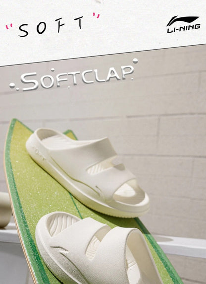 Li-Ning Unisex SOFT CLAP Slippers COMFOAM Rebound Breathable Lightweight LiNing Men Women Stylish Sandals AGAV017