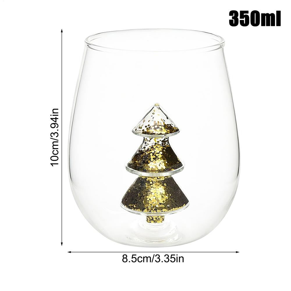 Óculos de Natal Copos Antiderrapante Árvore de Natal Dentro Caneca Taças de Vinho Xícaras de Café Beber Café Leite Caneca Presente para Amantes