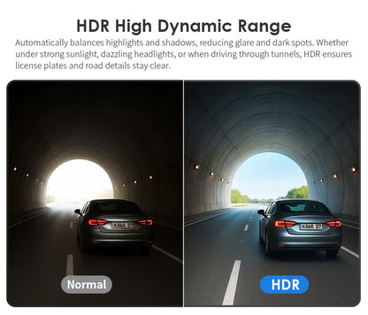 Câmera de painel KAWA D7 4K dianteira e traseira, gravador de vídeo 4K WiFi6, câmera automotiva, mini câmera traseira DVR para veículos, Dashcam com controle por APP/Voz