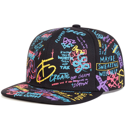 Unissex Bonés de Beisebol Ajustáveis com Estampa de Grafite 88 Letras, Estilo Hip-hop, Moda Primavera Outono, Casual, para Atividades ao Ar Livre, Chapéu de Proteção Solar
