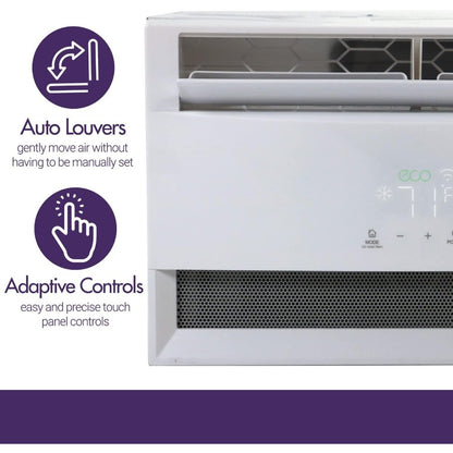 Ar-condicionado de janela e desumidificador de 6000 BTUs para apartamentos, dormitórios e cômodos pequenos a médios de até 23 m². 115V Janela