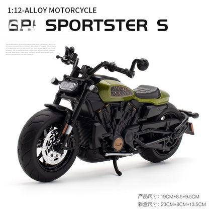 Simulação 1/12 Escala Harley Sportster S Moto Liga Modelo Moto Diecast Modelo Moto Corrida de Rua Presente Para Crianças