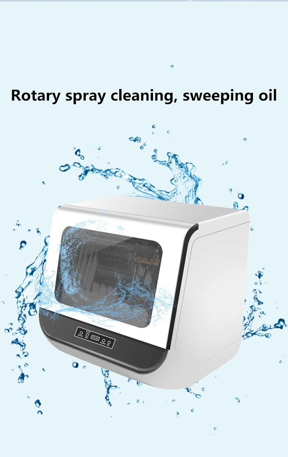 Household Dishwasher Automatic Dishwasher With Drying Multi-Function Flume Embedded Desktop Dishwasher Dish Washer Machine
