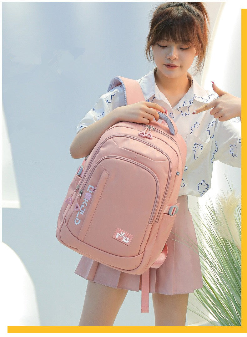 Girl School Bag Backpack Back Pack For Teenager Women Children Female Pink Schoolbag Primary High Bagpack Class Teens Child Kids