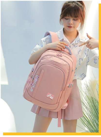Girl School Bag Backpack Back Pack For Teenager Women Children Female Pink Schoolbag Primary High Bagpack Class Teens Child Kids