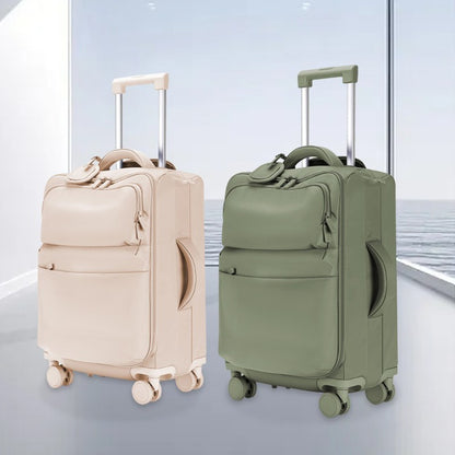 Mala de Viagem Ultra-leve de 20/24/28 polegadas, Grande Capacidade, Pano Oxford, À Prova D'água, Com Rodas, Caixa de Embarque, Senha, Bolsa de Viagem