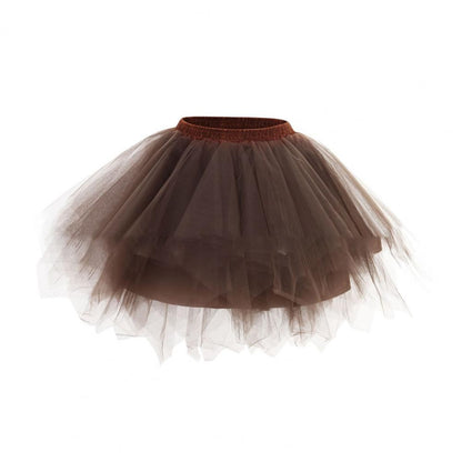 Women's Tulle Skirt 1950s Vintage Skirts Adult Ballet Crinoline Tulle Skirt Fluffy Princess Petticoat Underskirt Dancing Dress