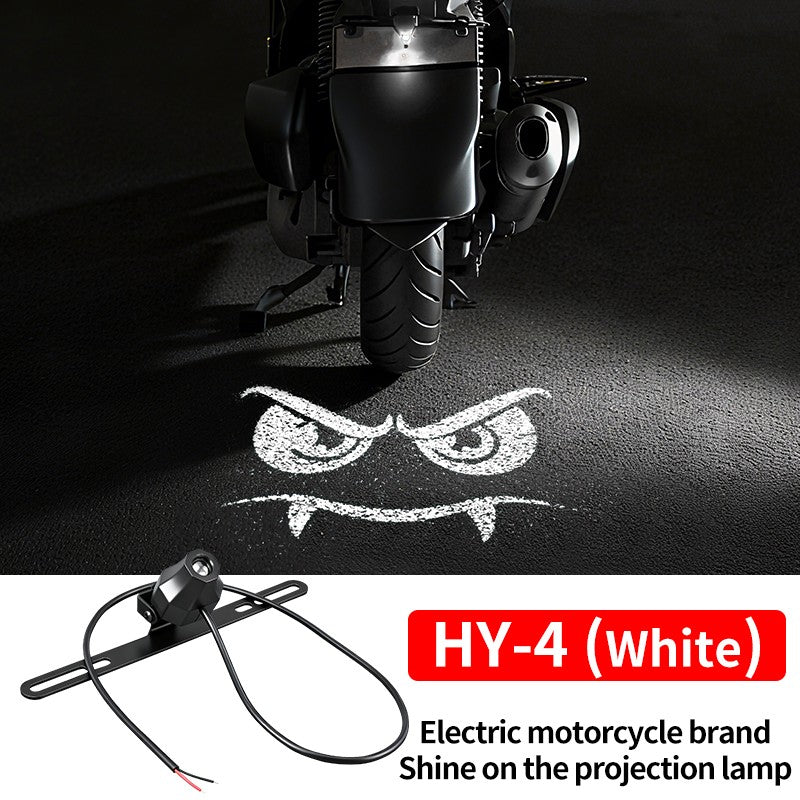 Luz de projeção de motocicleta e veículo elétrico olho de diabo LED de alta definição luz de placa anti-colisão traseira mod
