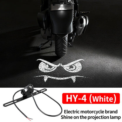 Luz de projeção de motocicleta e veículo elétrico olho de diabo LED de alta definição luz de placa anti-colisão traseira mod