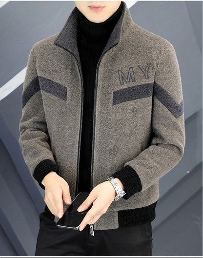 Autumn/Winter Men's Wool Blends Jacket Short Korean Short Casual Business Woolen Coat Thick Warm Social Streetwear Overcoat