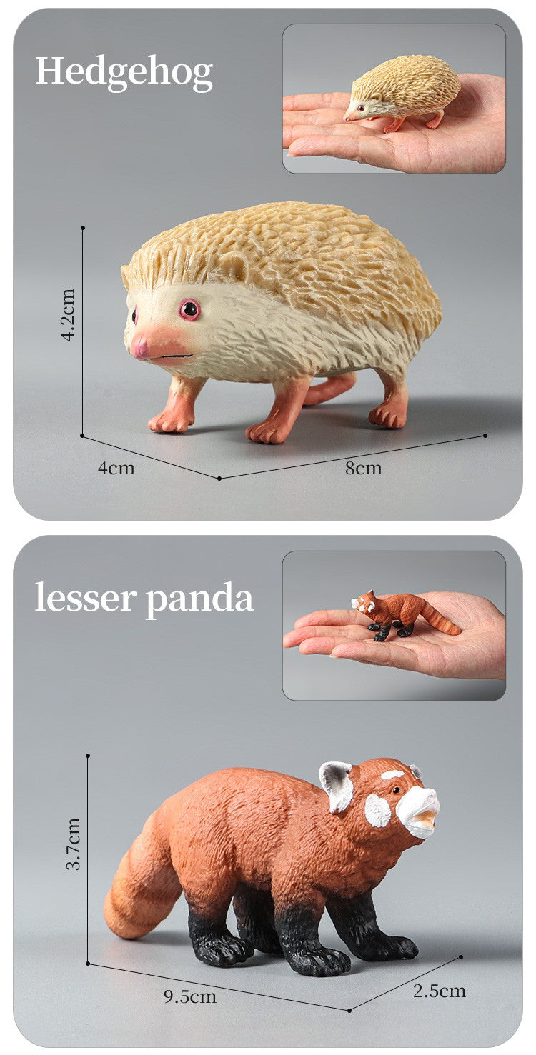 Conjunto de Brinquedos Montessori de Animais Selvagens - Leão Elefante Antílope Miniaturas de Animais Figuras de Ação Zoológico Presente Educacional para Crianças