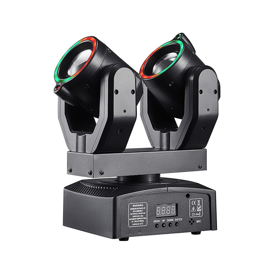 New Double Head Moving Head Beam Light With Aperture Remote Control DMX512 DJ Disco Bar Christmas Birthday Party Effect Light