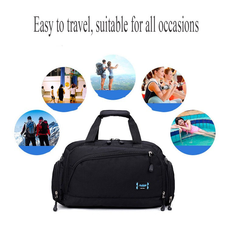 Unisex Waterproof Nylon Travel Handbag Men Weekend Shoulder Bags Vintage Casual Duffel Weekend Bag Women Overnight Packing Cubes