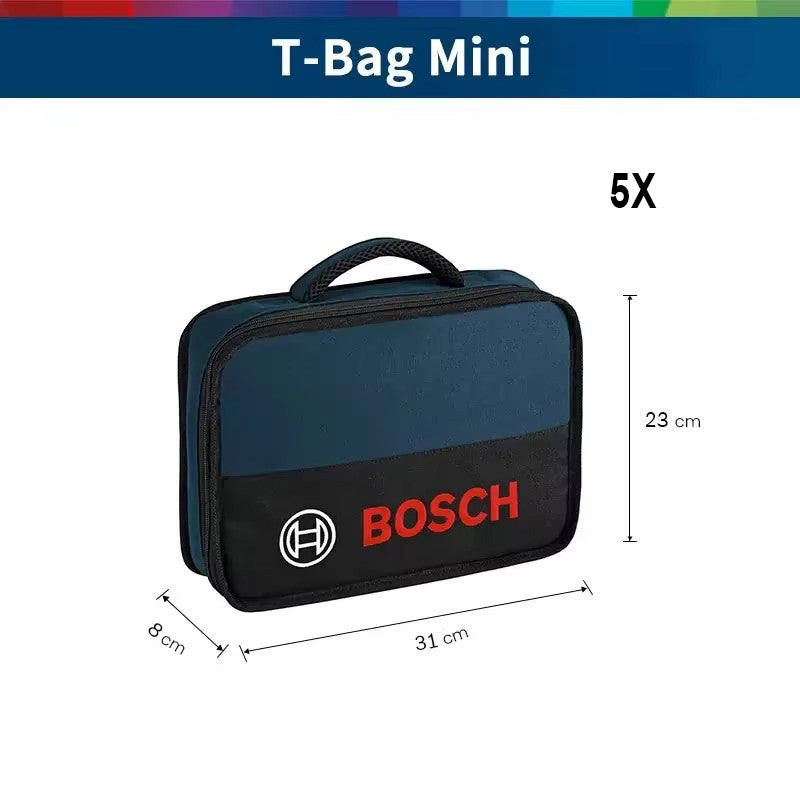 Bolsa de Ferramentas Bosch T-Bag Mini/S Lona Impermeável Resistente ao Desgaste Portátil Eletricista Manutenção Especial Ferramentas Armazenamento Bolsa