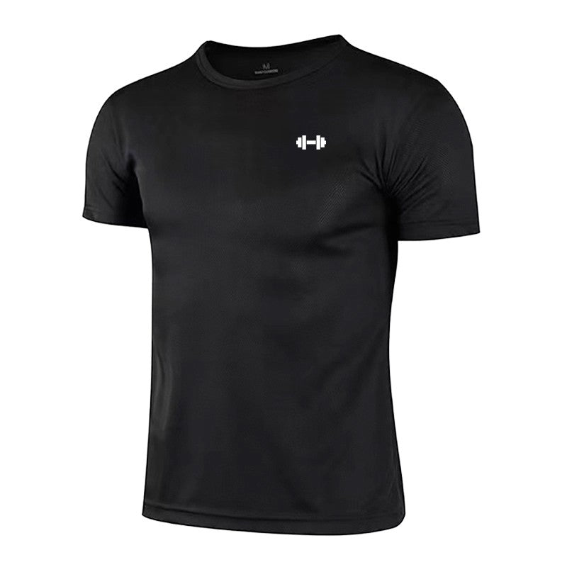 Gym Fitness Muscle Short Sleeve O-Neck Clothing Summer Mesh Breathable Quick Dry Cool T-shirt Mens Bodybuilding Running Shirts