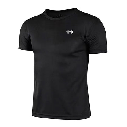 Gym Fitness Muscle Short Sleeve O-Neck Clothing Summer Mesh Breathable Quick Dry Cool T-shirt Mens Bodybuilding Running Shirts