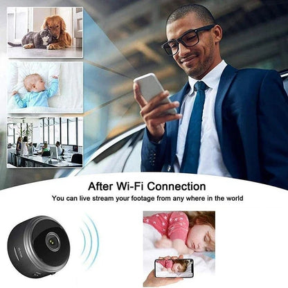 Mini Câmera WiFi A9 Câmera de Segurança para Monitoramento Doméstico Inteligente de Bebês e Animais de Estimação com Gravador de Vídeo Sem Fio