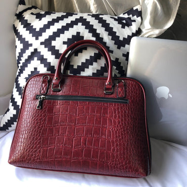 Motaora 2025 Women's Bag Leather Briefcase For 14-inch Laptops Women Professional Business Shoulder Bag Fashion Solid Handbags