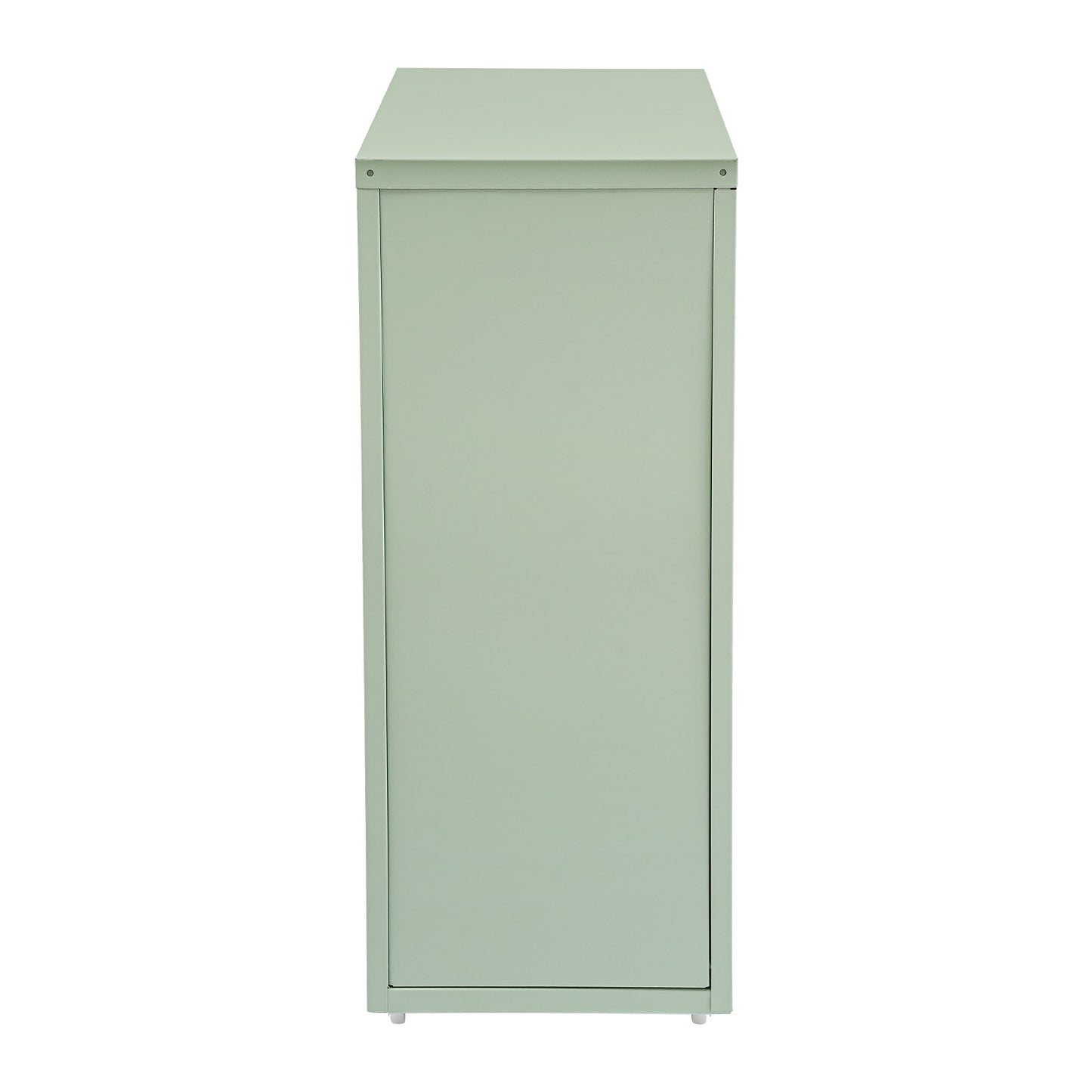 Gaveteiro de Metal com Rodas e Fechadura | Armário para Documentos com 6 Gavetas para Escritório em Casa, com Rodas | Branco-sujo/Verde/Amarelo