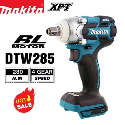Makita DTW285 Chave de Impacto Elétrica Sem Escova Sem Fio 320N.M Ferramenta de Impacto Recarregável Para Bateria Makita 18V