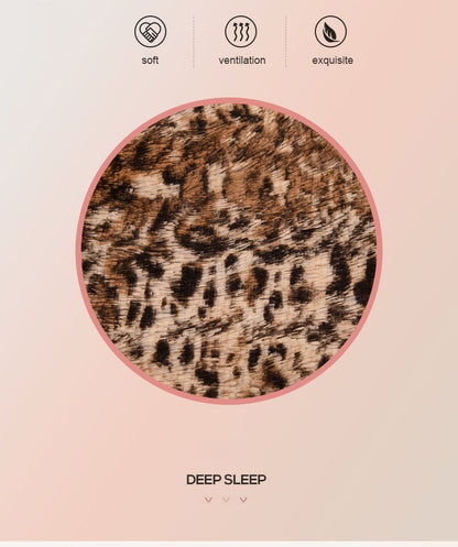3pcs Luxurious Leopard Print Faux Fur Plush Duvet Cover Set - Ultra-Soft, Warm, and Fluffy Shaggy Design with Zipper Closure - I