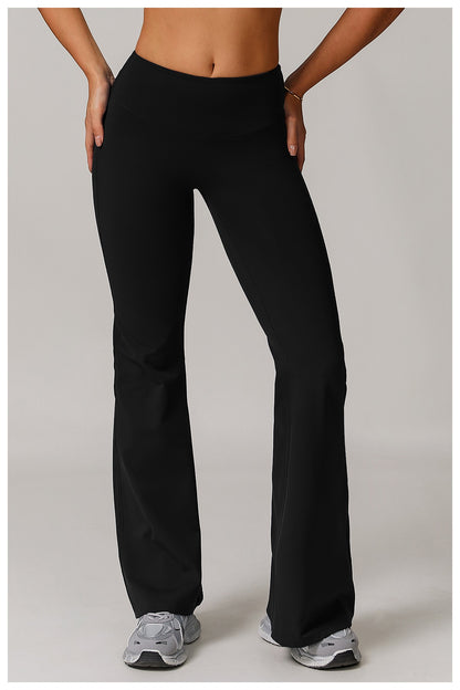 High Waist Wide Leg Pants Leggings Women Tights Fitness Bell-bottoms Yoga Elastic Leggings Push Up Gym Workout Flared Pants