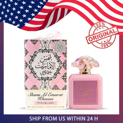 Ard Al Zaafaran Arabian Perfume Pink Blush Shams Al Emarat Khususi Blush Perfume for Women Eau De Parfum - 100 ML (3.4 OZ)