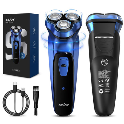 Sejoy Electric Razor for Men Rechargeable Electric Shavers Rotary Portable Travel Razor Idea Gift Beard Trimmer