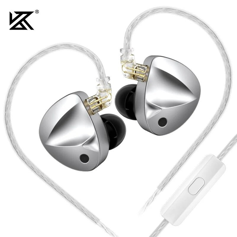 Fones de ouvido KZ D-Fi Fones de ouvido HIFI Bass Monitor 4 Níveis Chave de Afinação Fone de Ouvido Esportivo Estéreo com Redução de Ruído