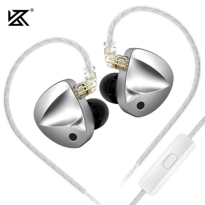 Fones de ouvido KZ D-Fi Fones de ouvido HIFI Bass Monitor 4 Níveis Chave de Afinação Fone de Ouvido Esportivo Estéreo com Redução de Ruído